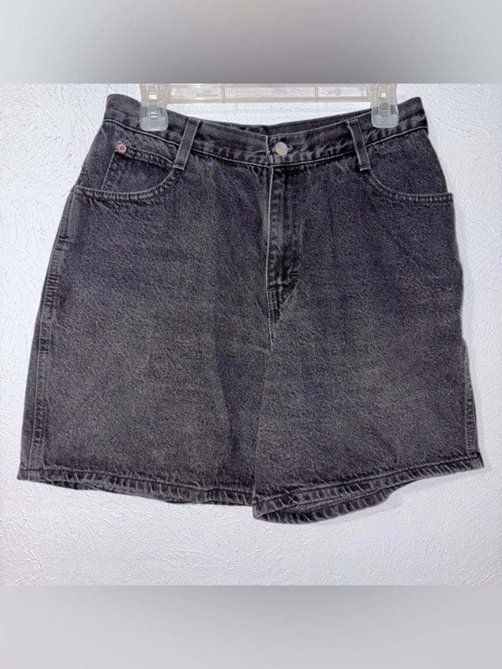 Vintage Gitano Black Denim Shorts High Rise Mom Style 90s Womens Preppy size 14